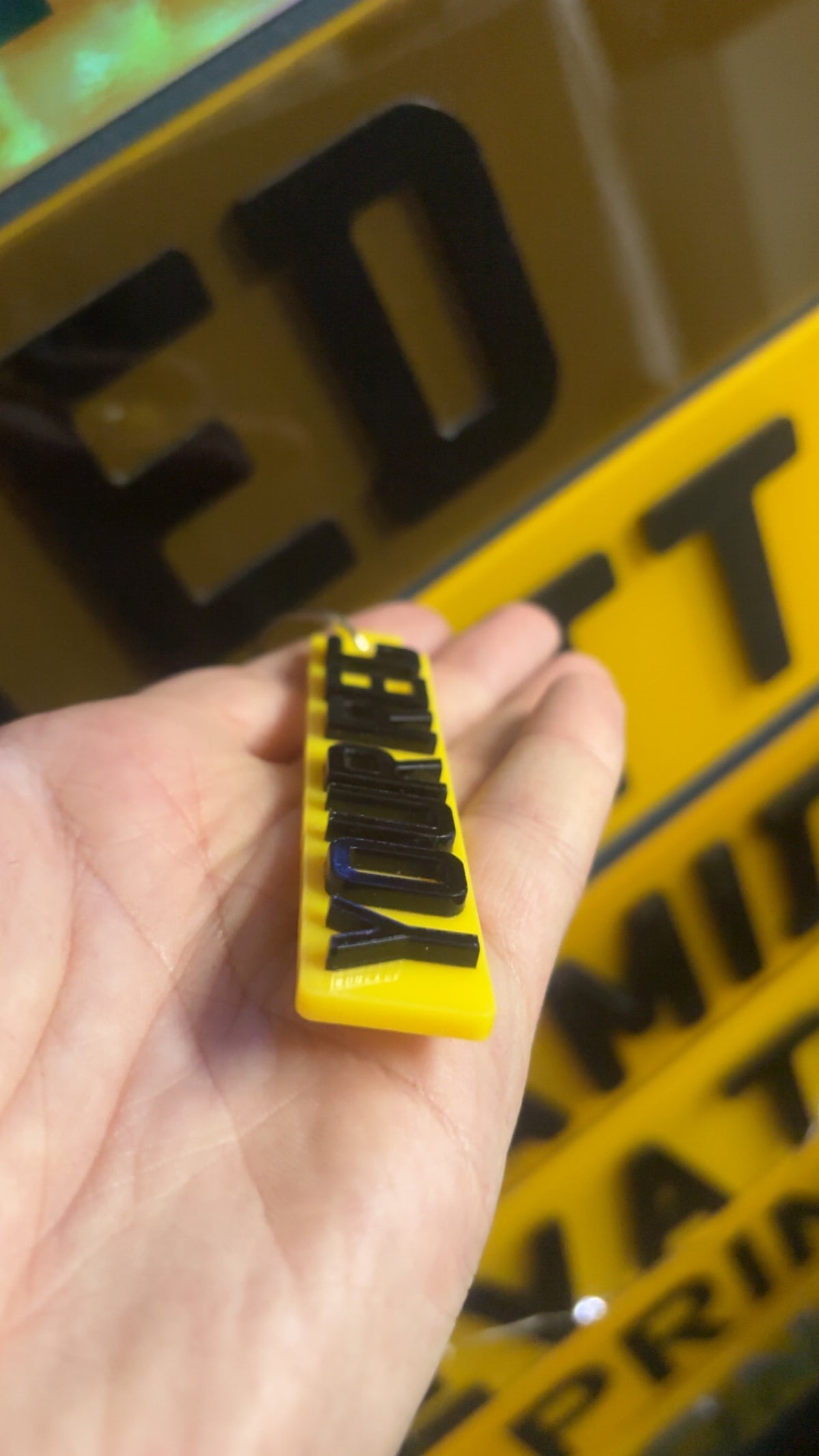 4D Number Plate Keyrings