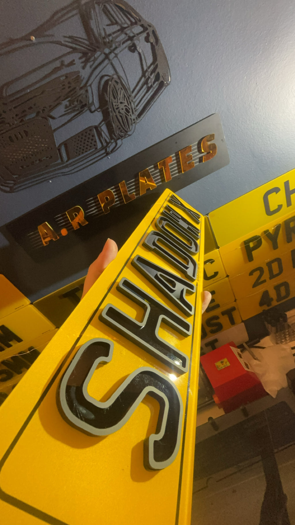 4D Shadow X Number Plates Set - Show Plates