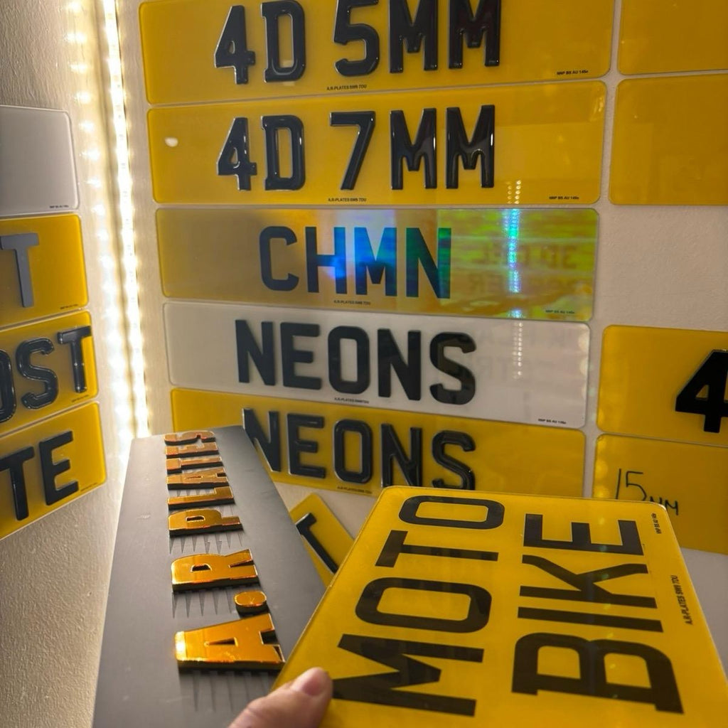 9x7 2D PRINTED MOTORBIKE PLATE