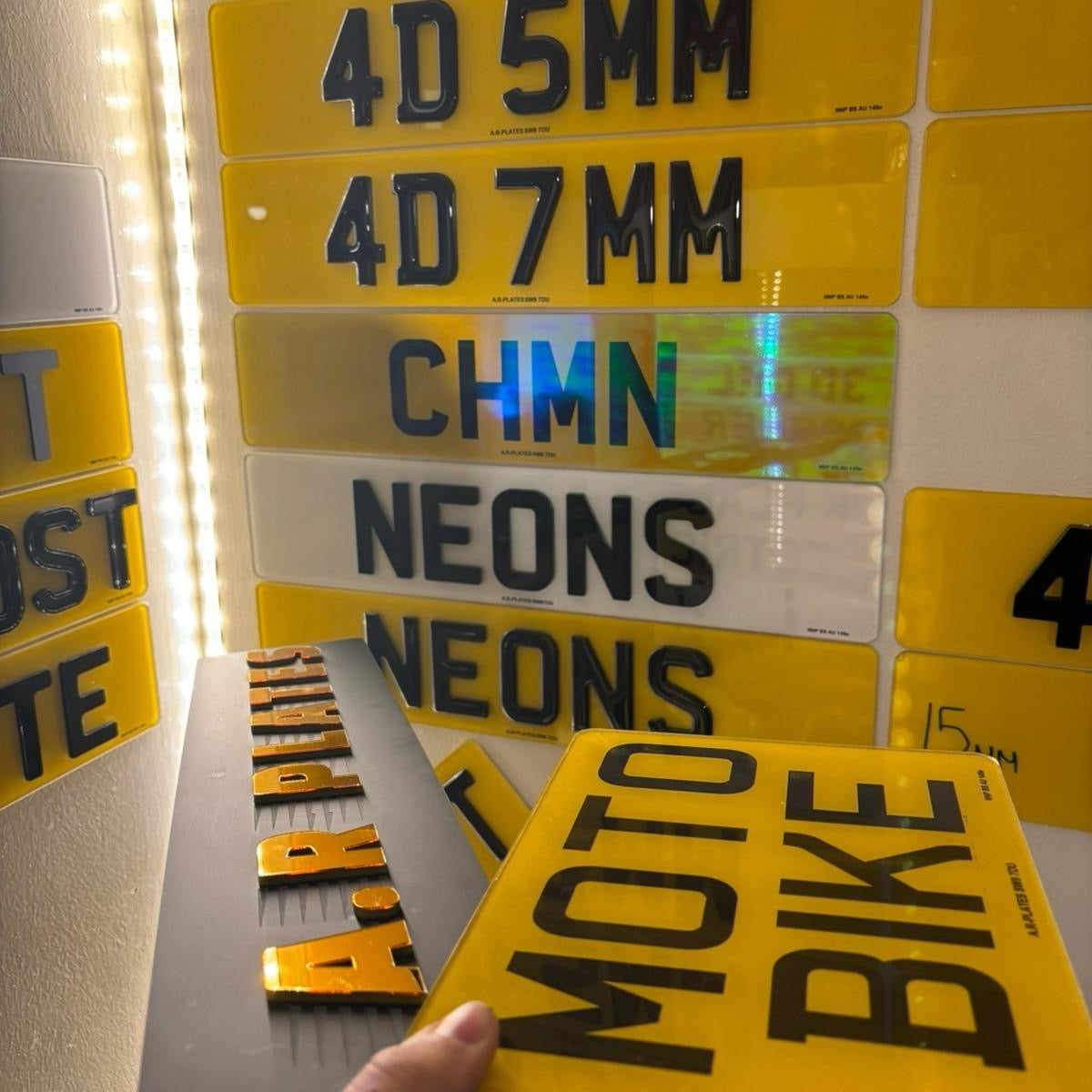 9x7 2D PRINTED MOTORBIKE PLATE