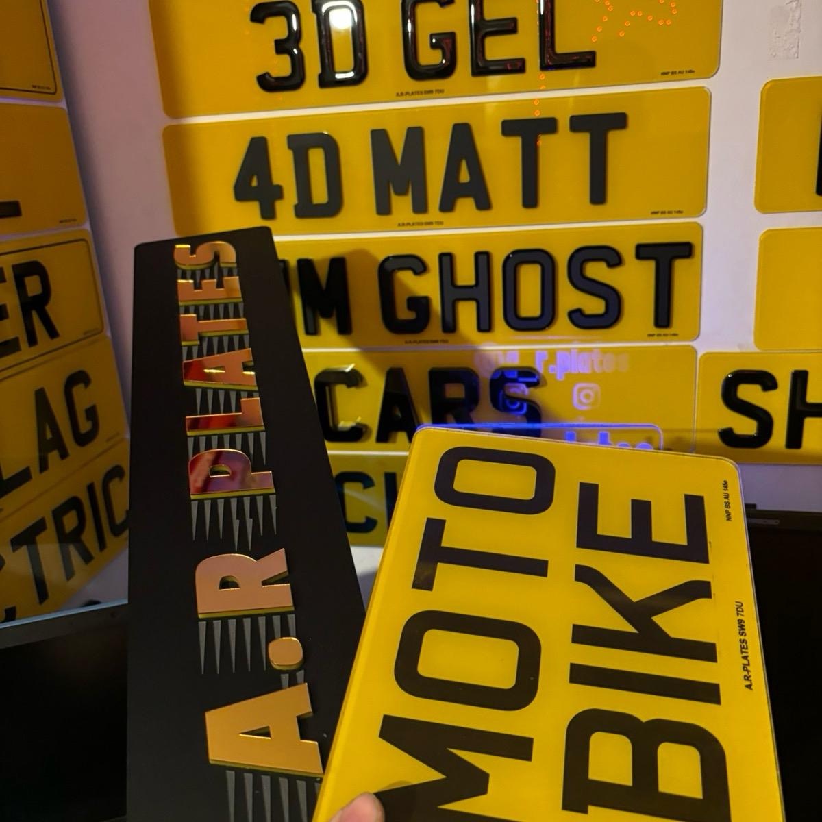 9x7 2D PRINTED MOTORBIKE PLATE