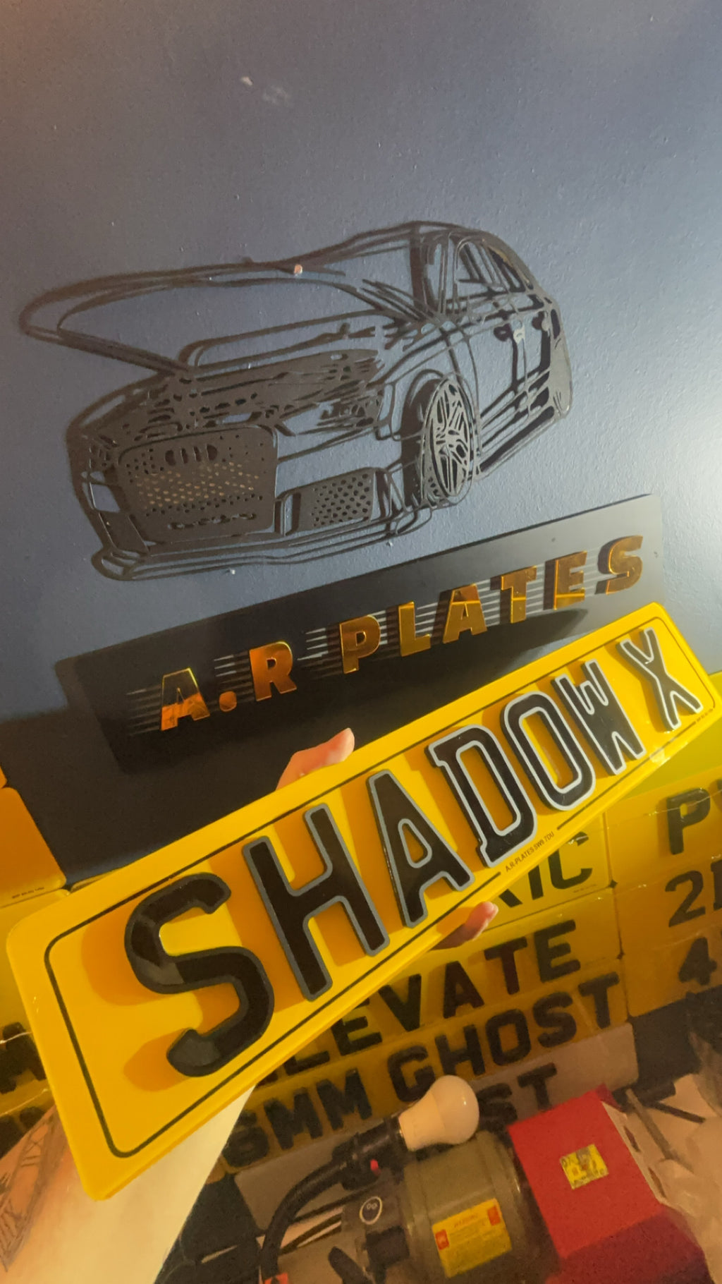 4D Shadow X Number Plates Set - Show Plates