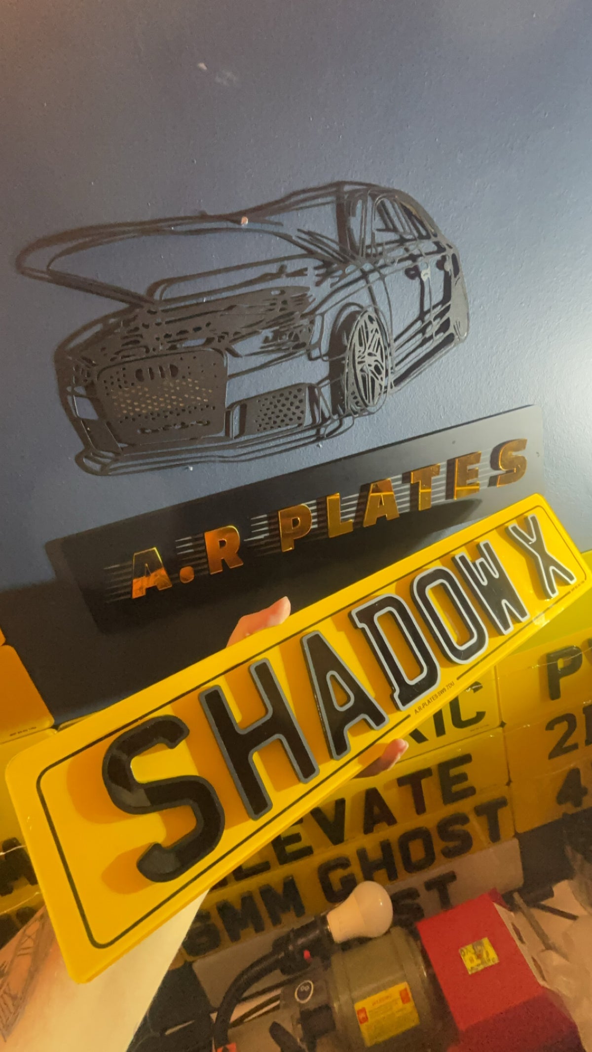 4D Shadow X Number Plates Set - Show Plates