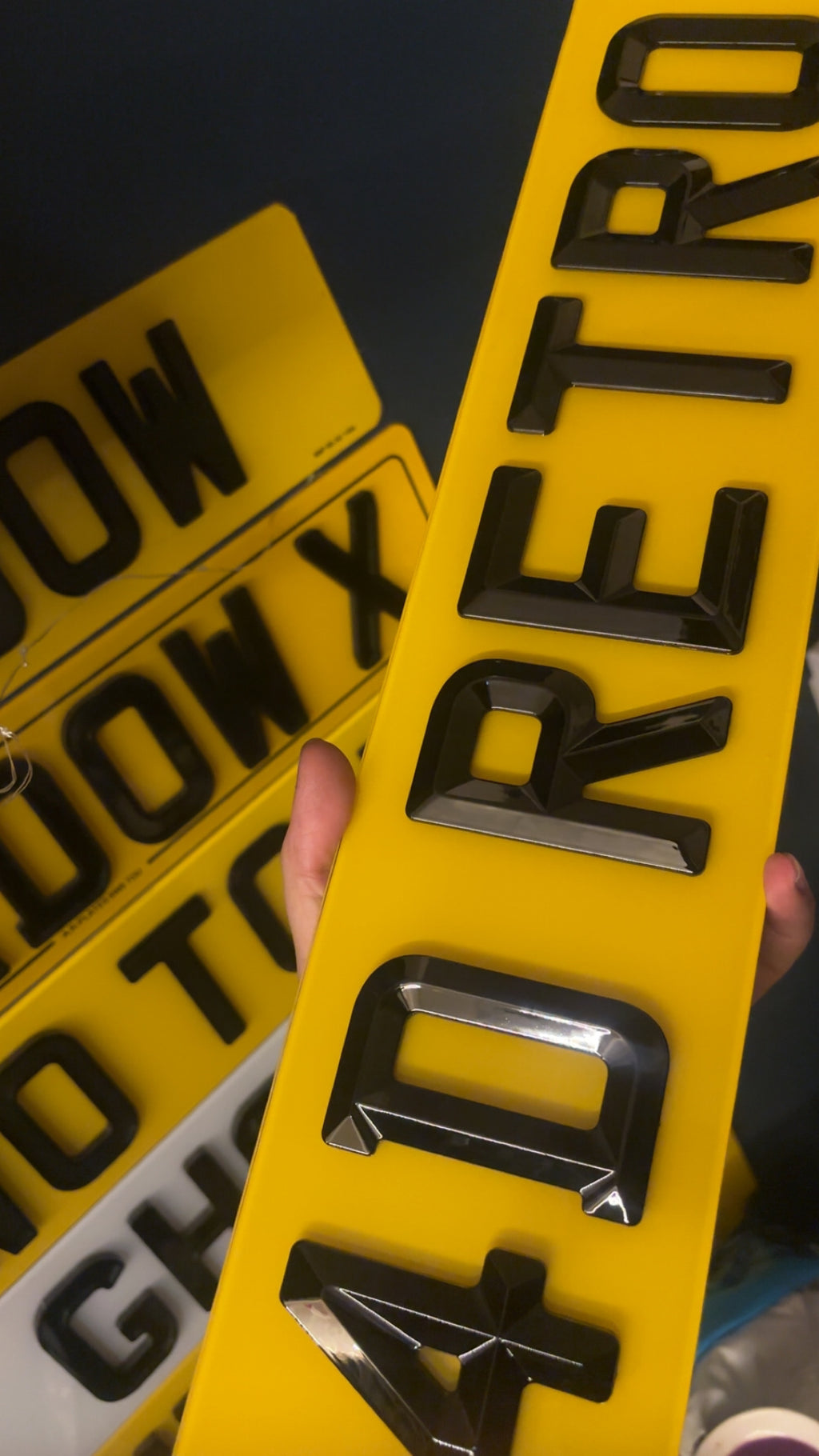 4D Retro Number Plates Set – A.R PLATES