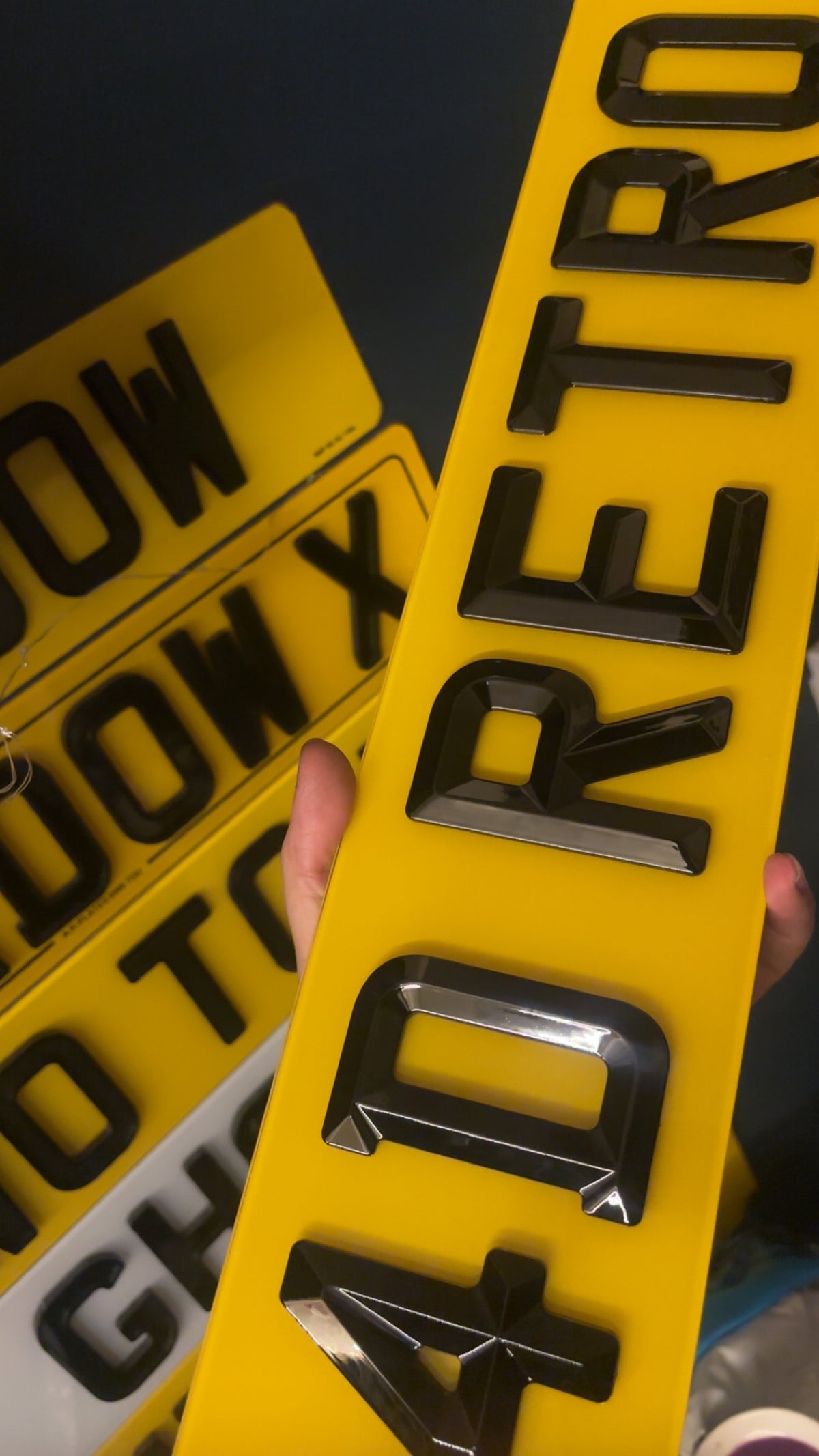 4D Retro Number Plates Set