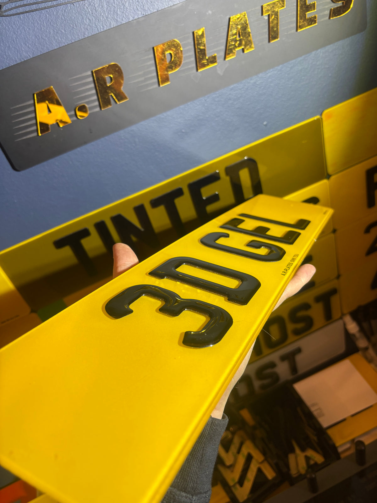 3D Gel Number Plates Set