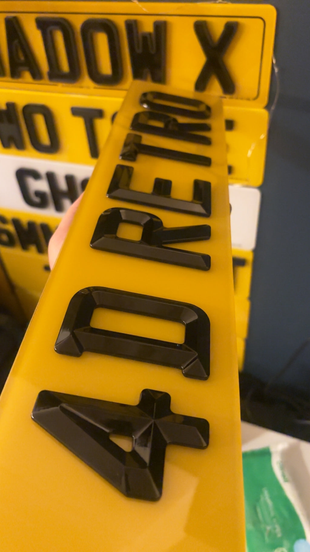 4D Retro Number Plates Set