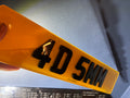 4D Number Plates (5mm) with Gloss Black Lettering Set
