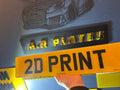 2D Printed Number Plates