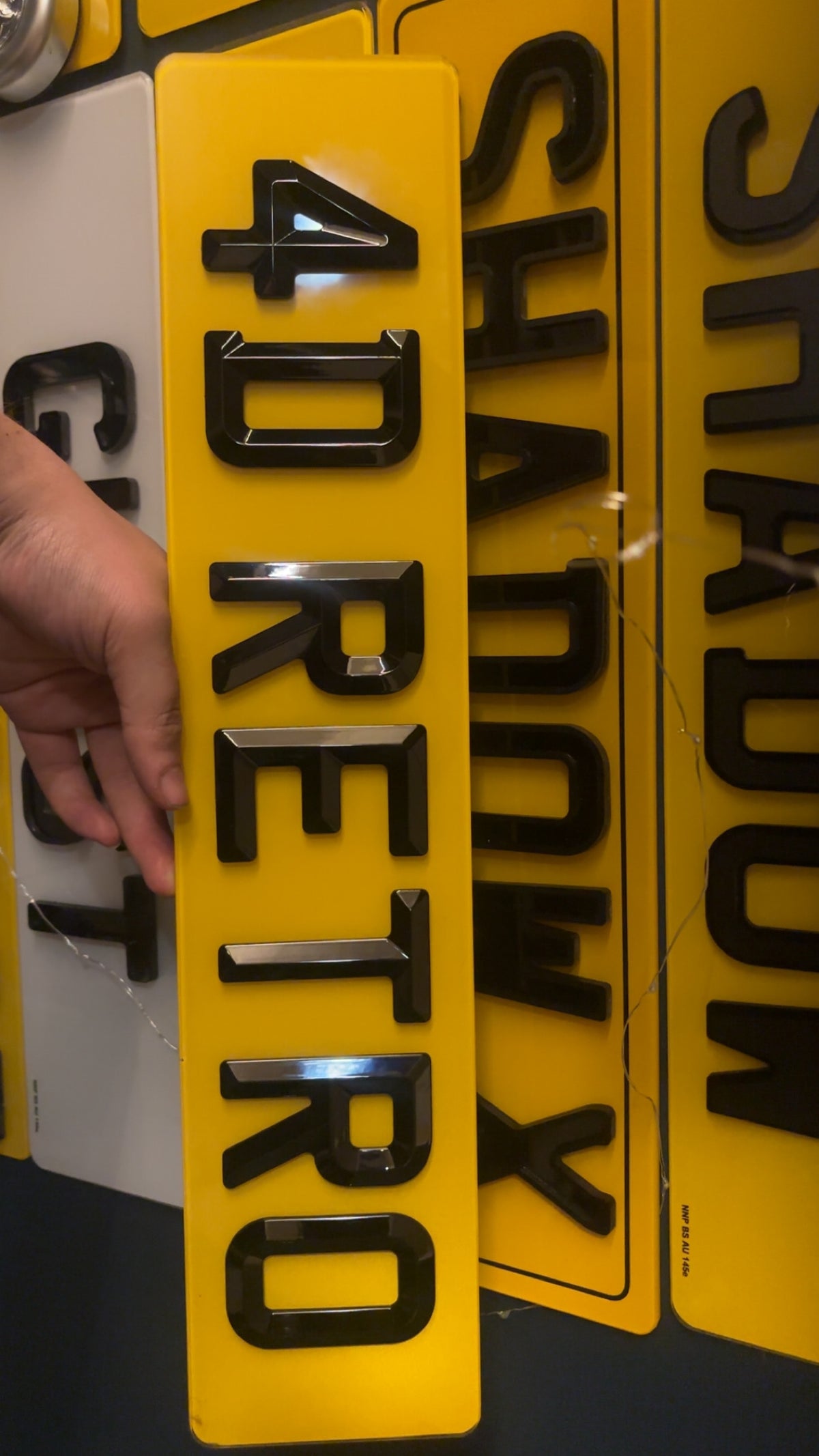 4D Retro Number Plates Set
