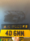 4D 6MM ACRYLIC PLATES SET