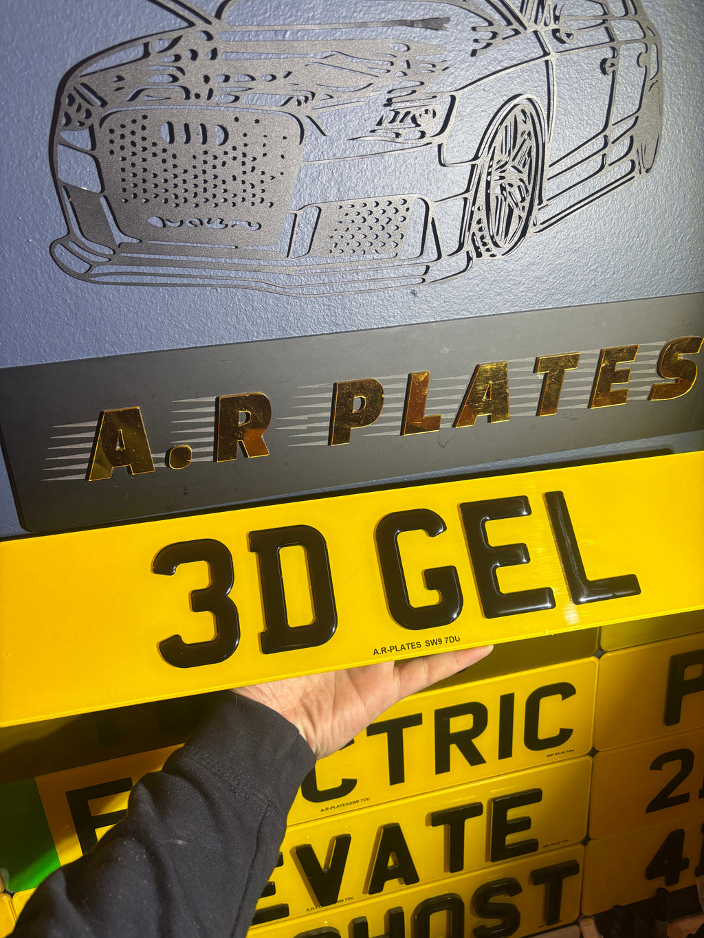 3D Gel Number Plates Set