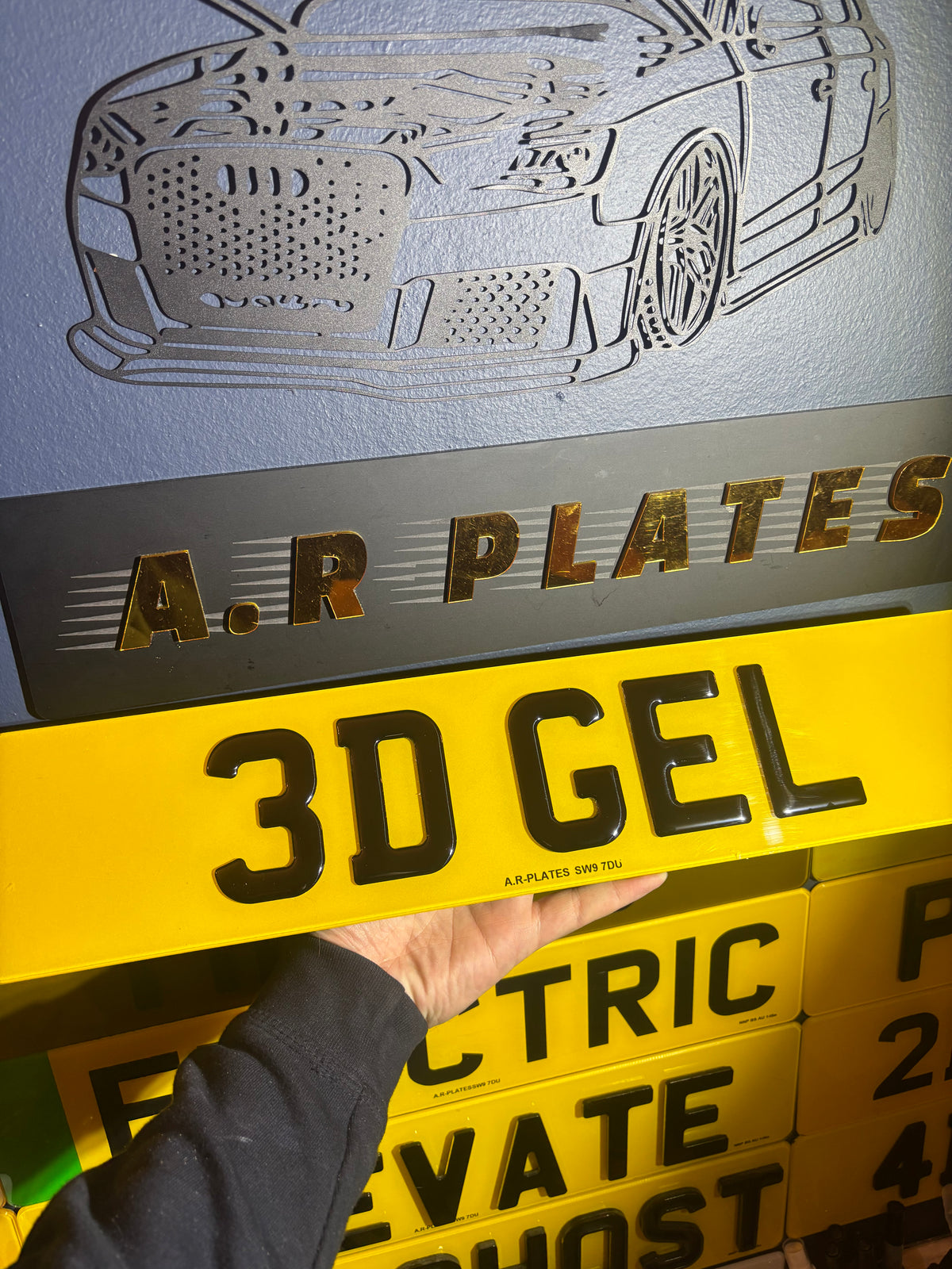 3D Gel Number Plates Set
