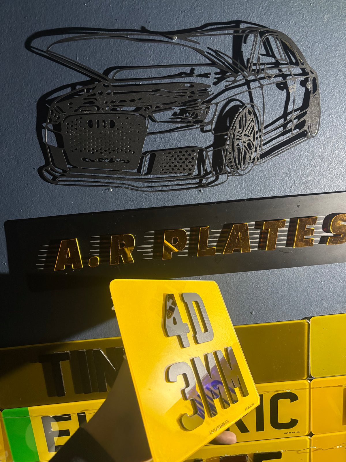 4D Motorbike Number Plate (3mm)