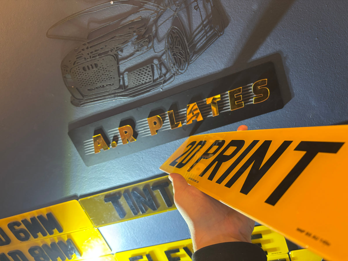 2D Printed Number Plates