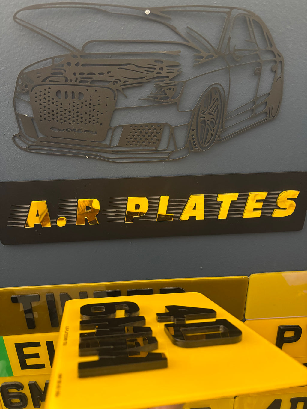 4D Motorbike Number Plate (6mm)
