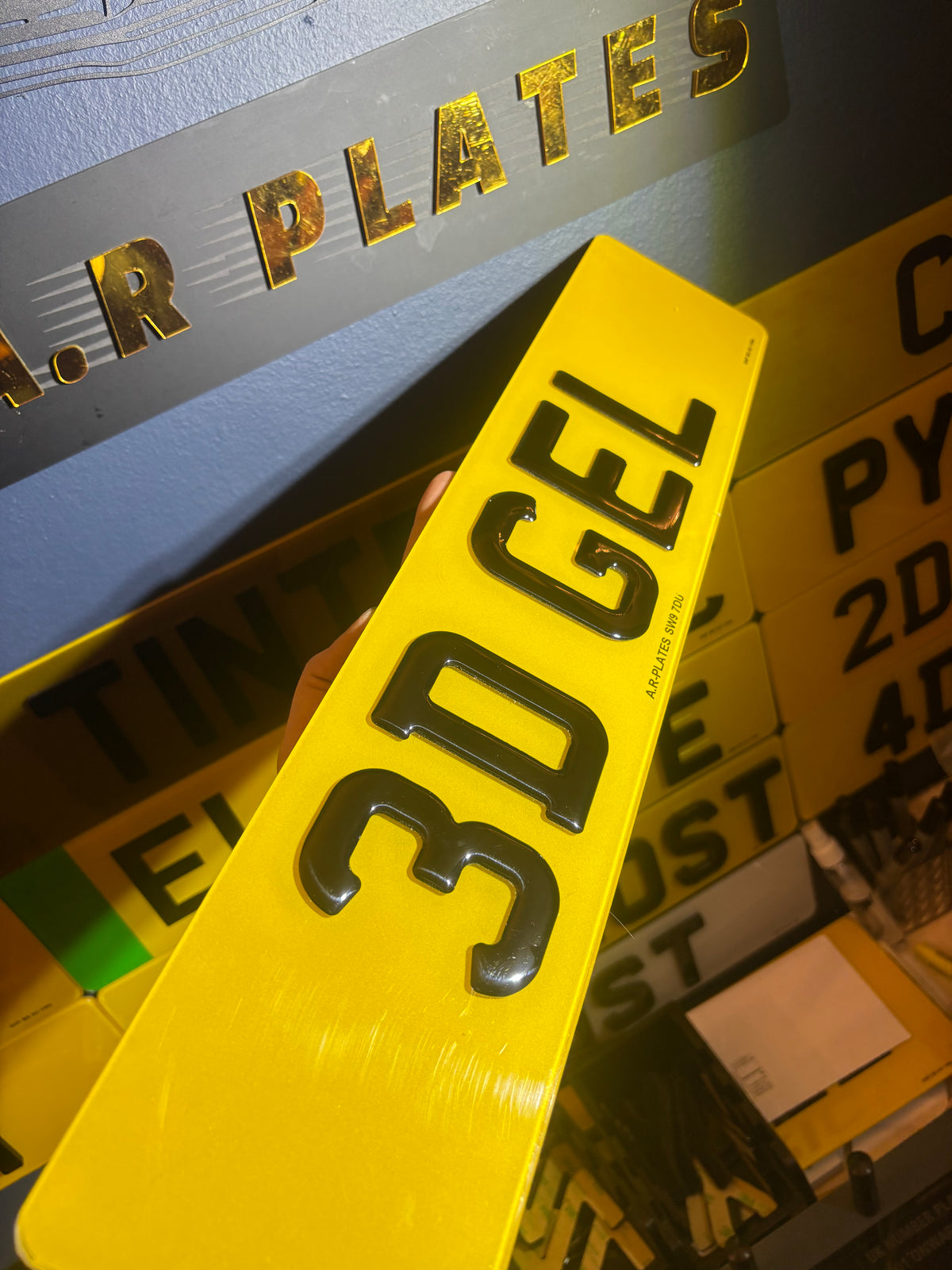 3D Gel Number Plates Set