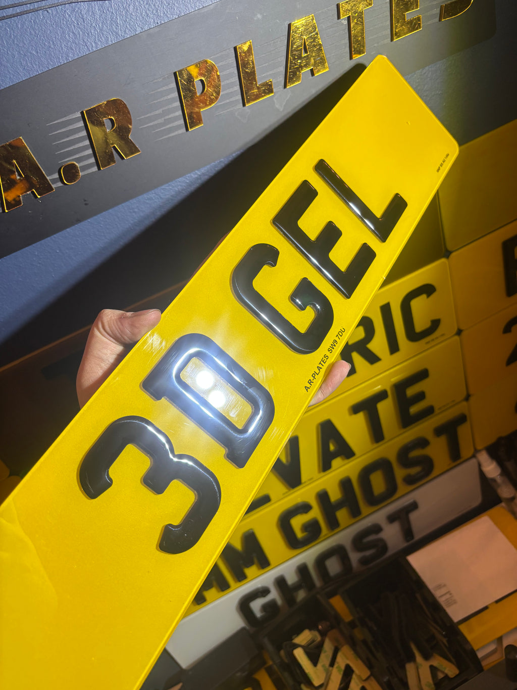 3D Gel Number Plates Set