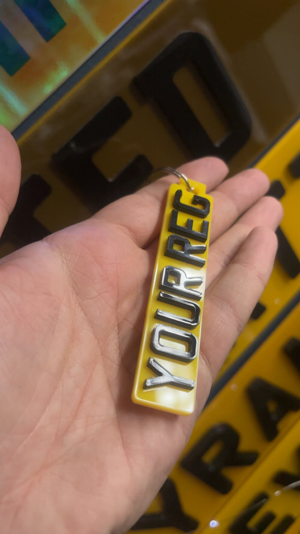 4D Number Plate Keyrings