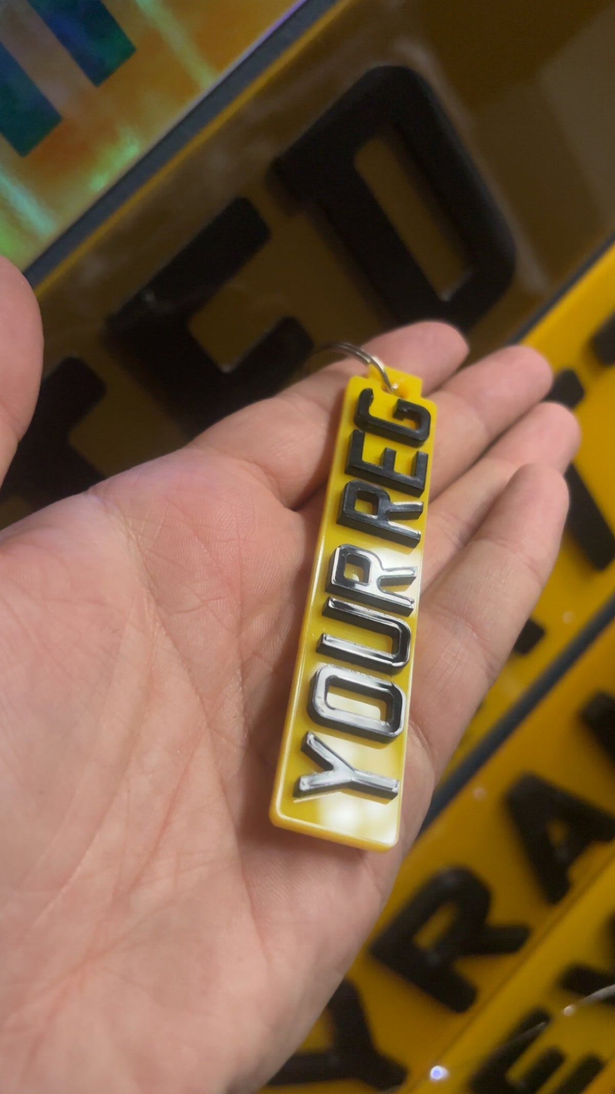 4D Number Plate Keyrings
